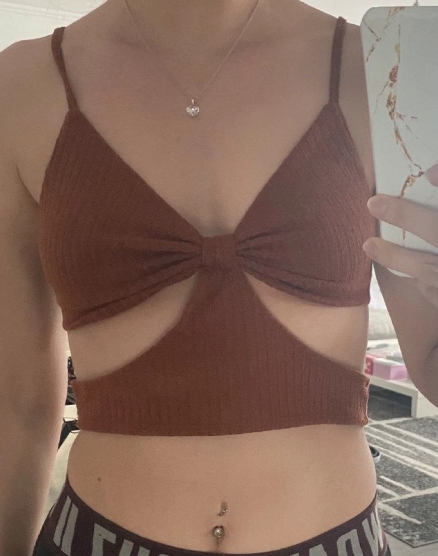 Cami Top rostbraun