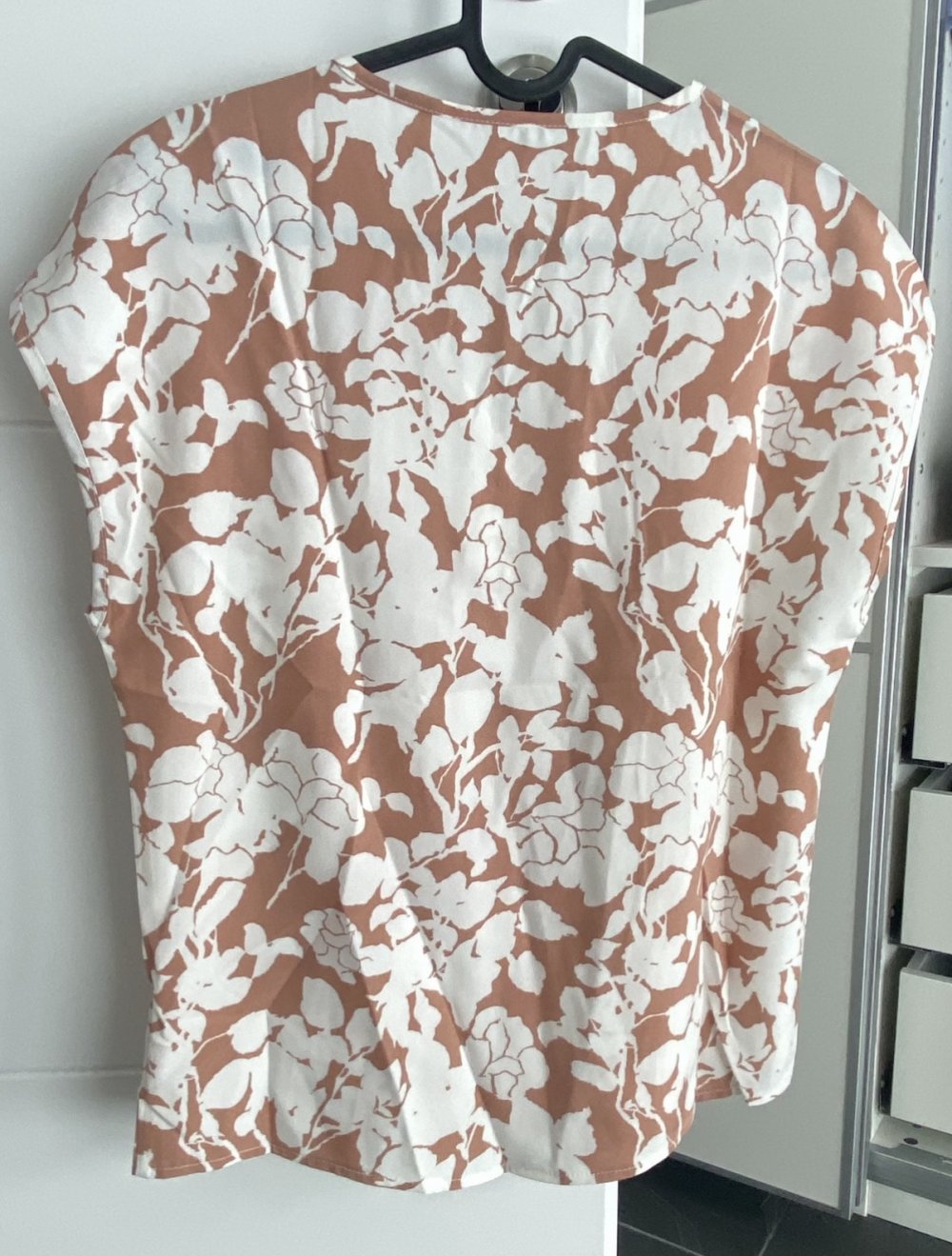 Bluse creme/braun 36/S