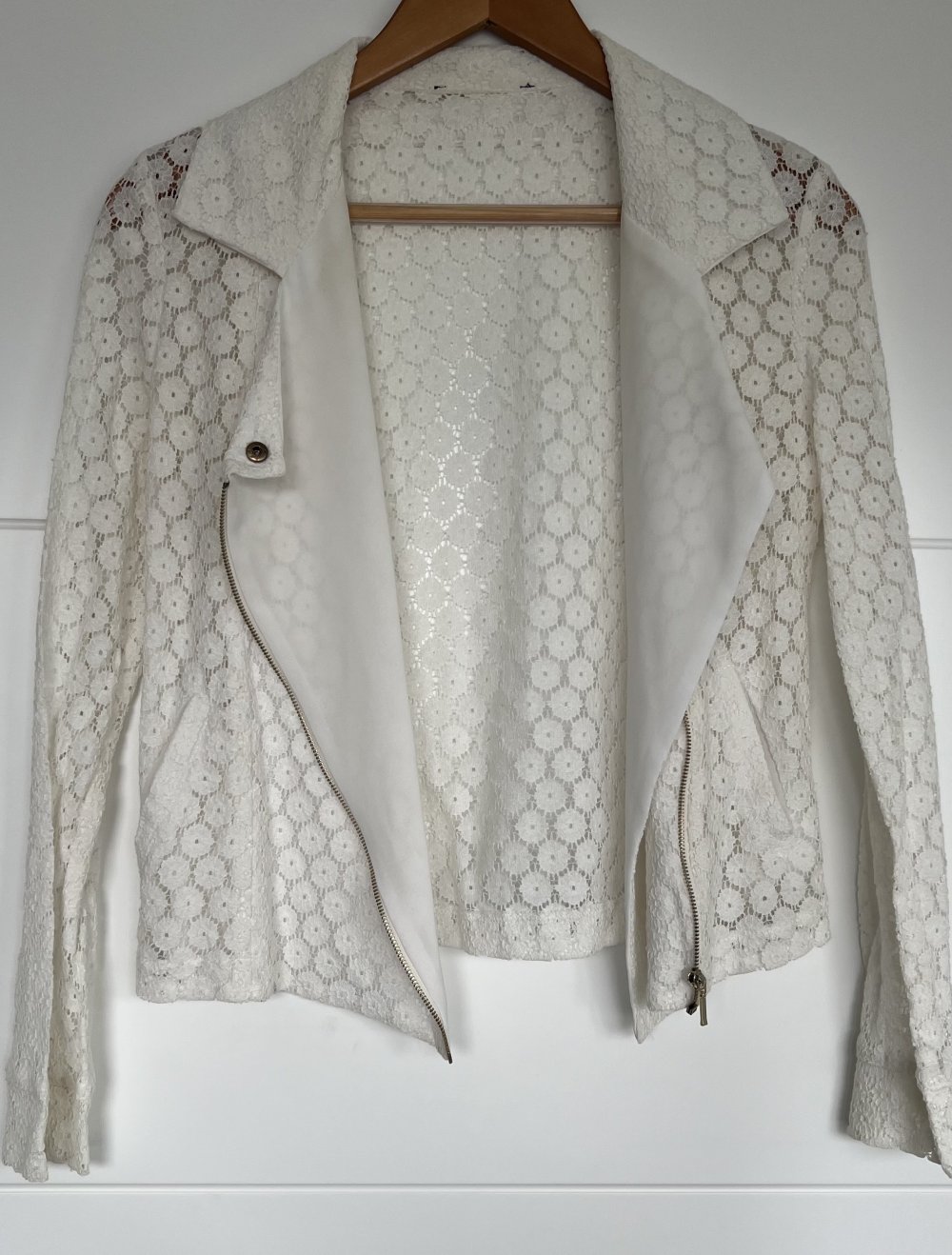 Spitzenjacke weiß Gr. 36