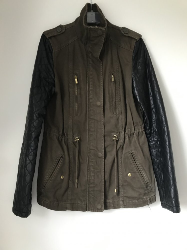 Übergangsjacke Khaki Olive schwarz, Pimkie 34