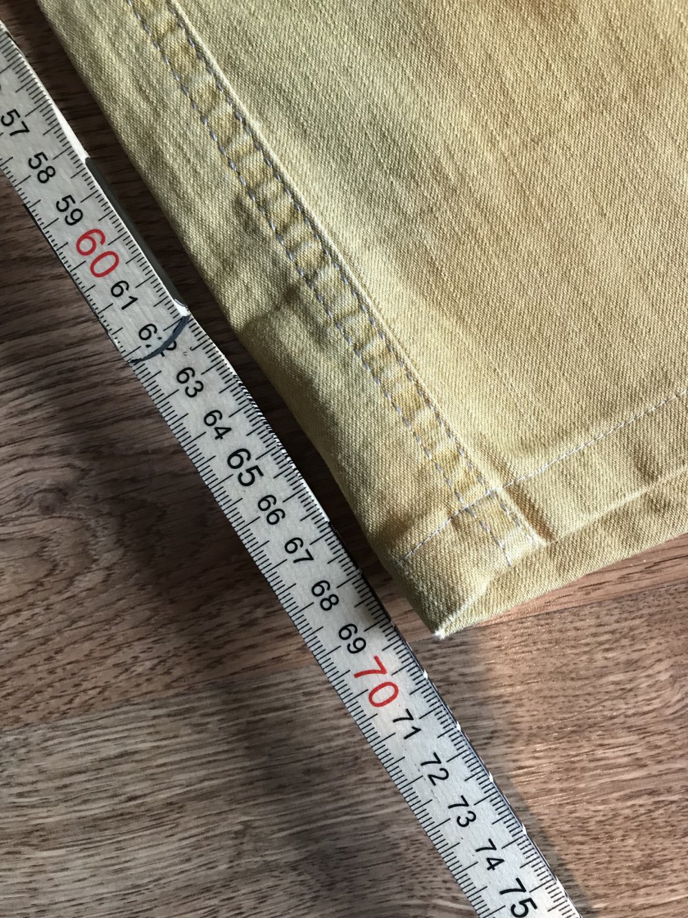 Hose senfgelb von Cabano, Größe EUR 50 NEU