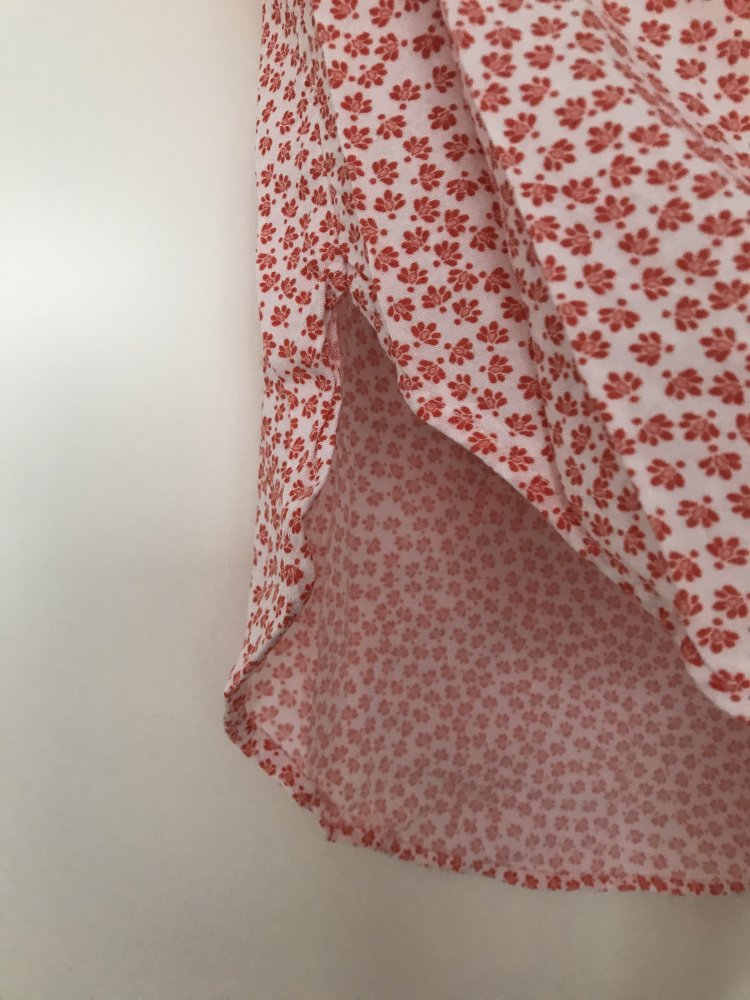 Lockeres T-Shirt weiß orange Blumenmuster, H&M 36