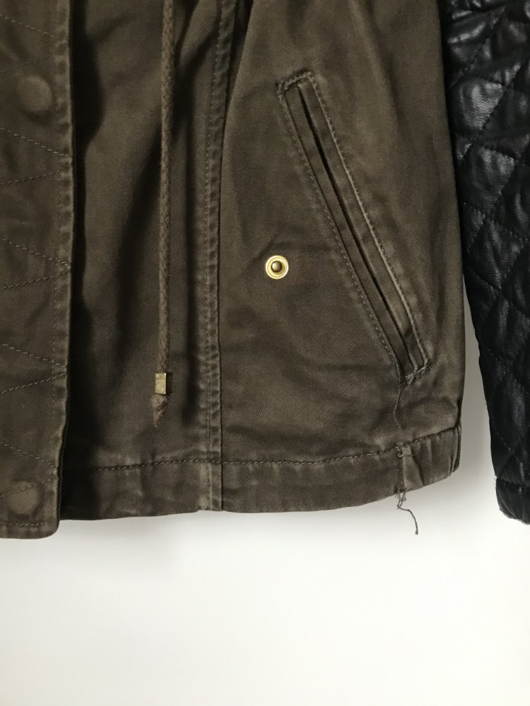 Übergangsjacke Khaki Olive schwarz, Pimkie 34