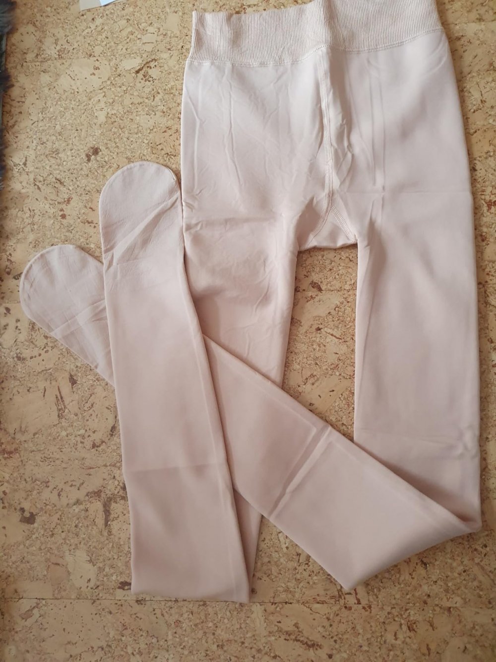 Damen Thermo Strumpfhose 220gr. Gr. L (AMIYOYO) Pantyhose (NEU) Nude Hautfarbe