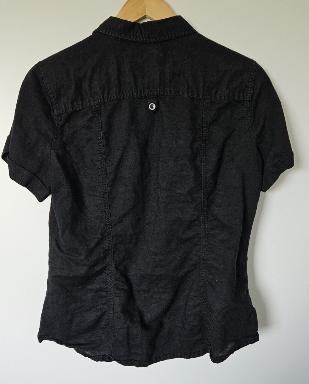 Modern lässige Damen Kurzarm Bluse Oberteil Gr. 38 (Yessica by C&A) schwarz