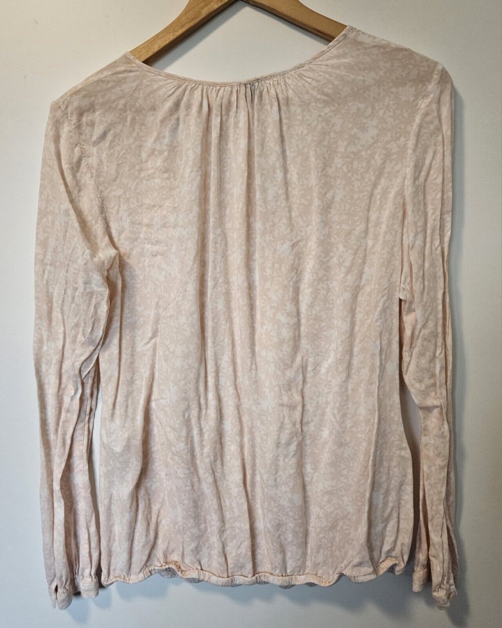 Leichte Damen Langarm Bluse Oberteil Gr. 40 (s.Oliver Premium) rosa/weiss