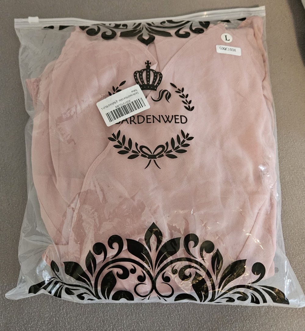 Elegantes Damen Abendkleid Gr. L (Gardenwed) rosa Chiffon (NEU/OVP)