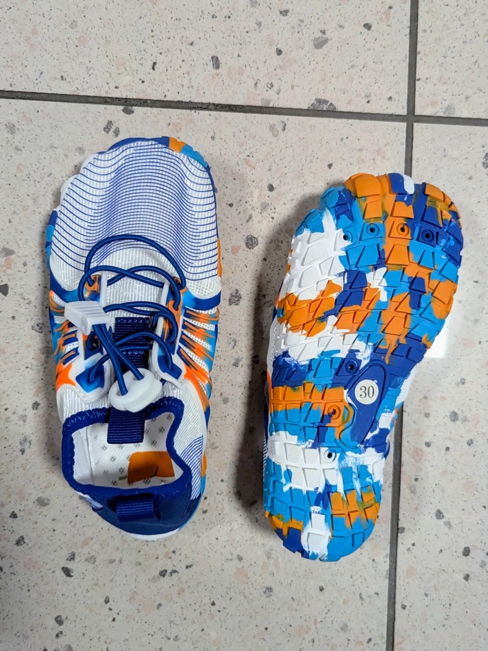 IceUnicorn Kinder Badeschuhe Barfuß Schwimmen Gr. 25 weiß atmungsaktiv NEU/OVP
