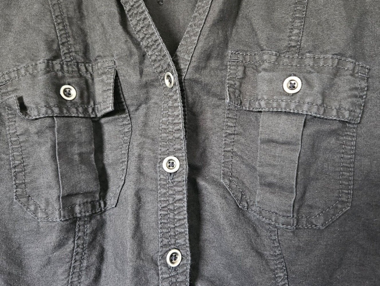 Modern lässige Damen Kurzarm Bluse Oberteil Gr. 38 (Yessica by C&A) schwarz