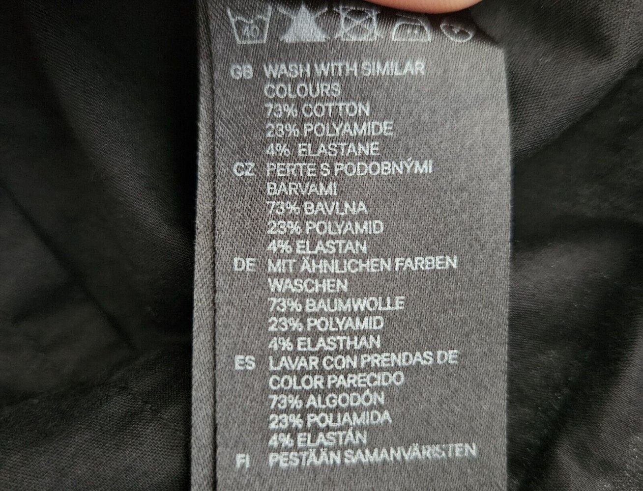 Modern klassische Damen Langarm Bluse Oberteil Slim Fit Gr. 38 (H&M) schwarz