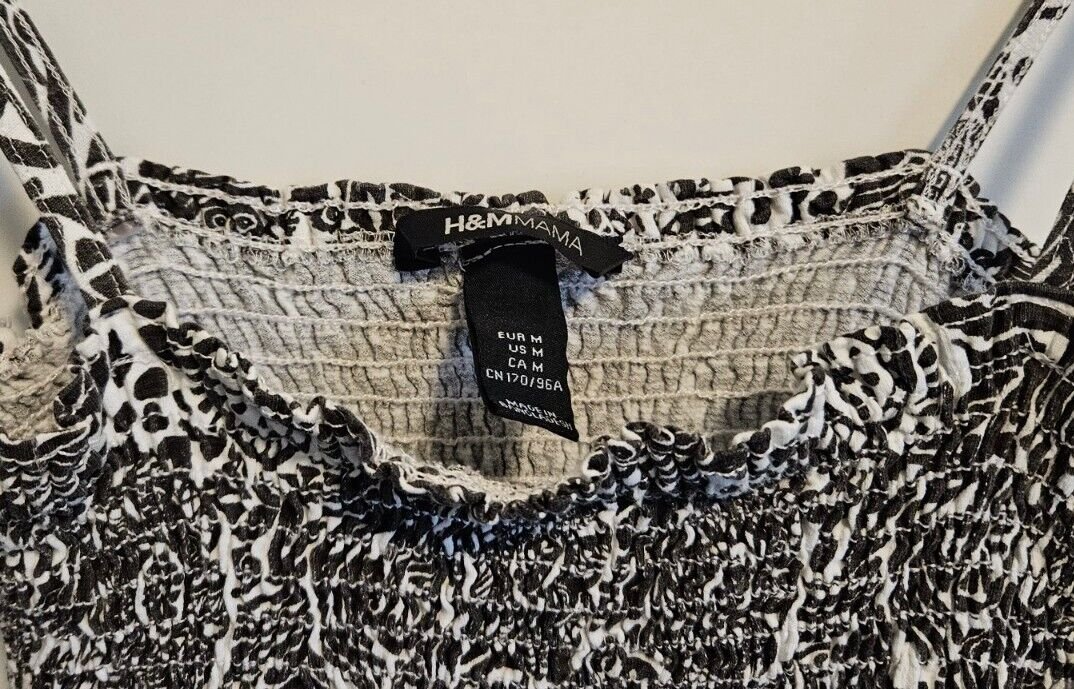 Schickes Umstands-Damen Sommerkleid Gr M (H&M Mama) schwarz Schwangerschaft