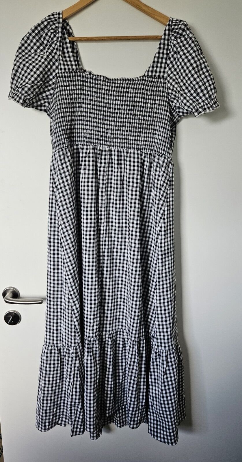 Damen Retro Sommerkleid Gr. L (Kojooin) kariert NEU Vintage Midikleid