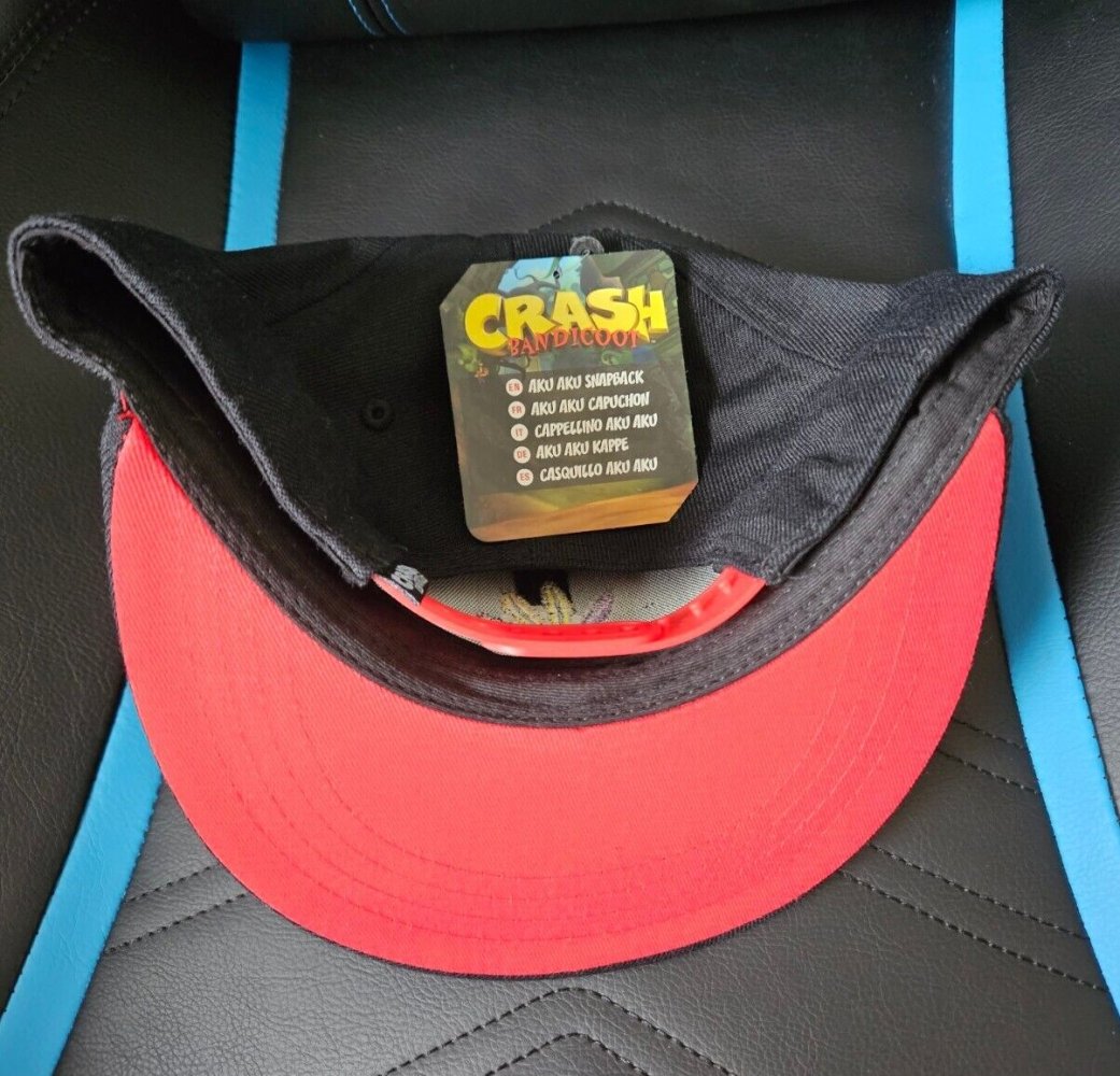 Offizielle Crash Bandicoot Aku Aku Snapback Kappe (NEU mit Etikett) Baseballcap