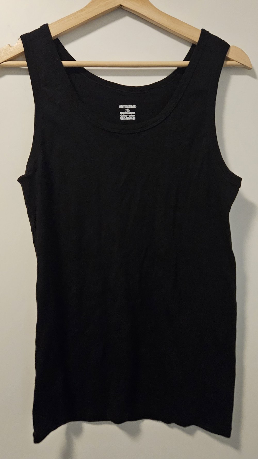FALARY - Herren Sport Tank Top Gr. XL schwarz - Baumwolle Unterhemd Muskelshirt