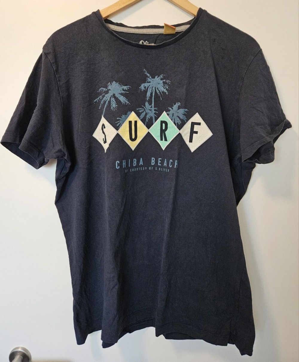 s.Oliver Red Label - Herren T-SHIRT Gr. XL blau - Slim Fit