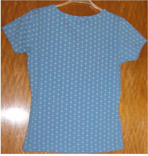neu schön Damen Shirt T-Shirt Oberteil blau Blümchendruck, 36/38,eng geschnitten