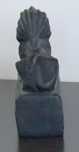 Ägypten-Replik-Skulptur Sphinx, mit ägyptischen Hieroglyphen auf dem Sockel Farbe: schwarz, Ägypten Replik Figur Deko Statue Skulptur Büste schwarz