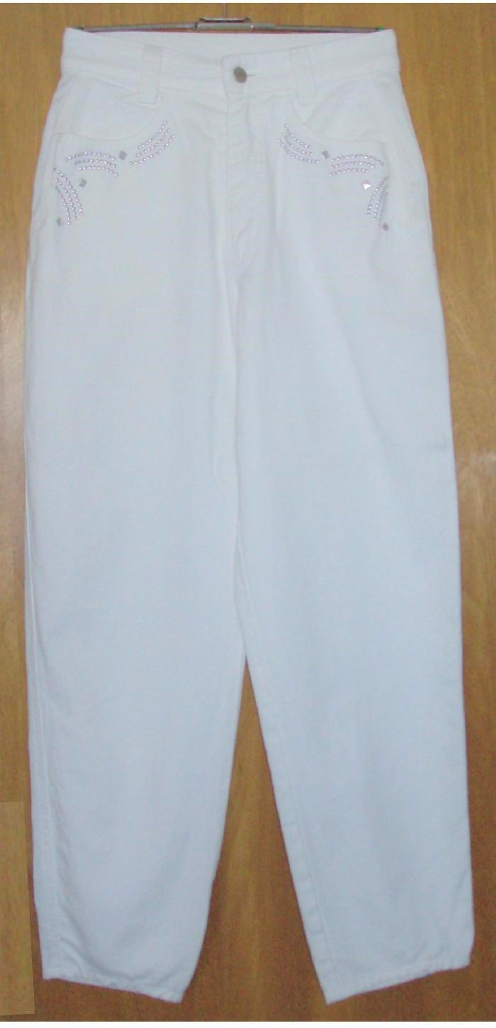 sehr schöne Mac Damen-Jeanshose creme weiß mit tollen silber Strass Nieten,36/38