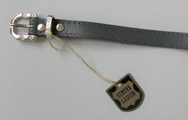 echt Leder Gürtel für Mädchen od Damen: 83 cm lang, 1,5 cm schmal