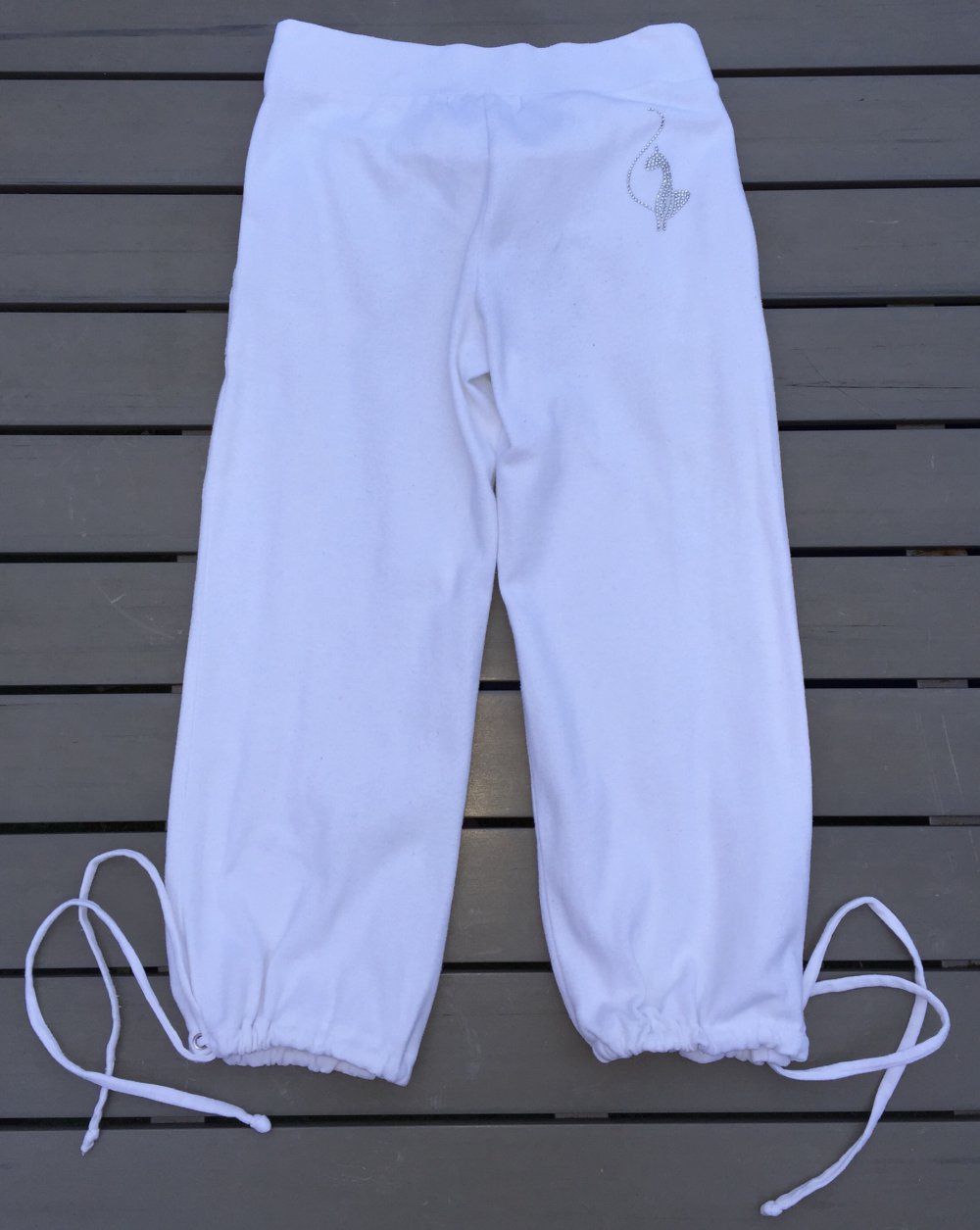 BABY PHAT Hose JOGGER knielang weiß Gr. S