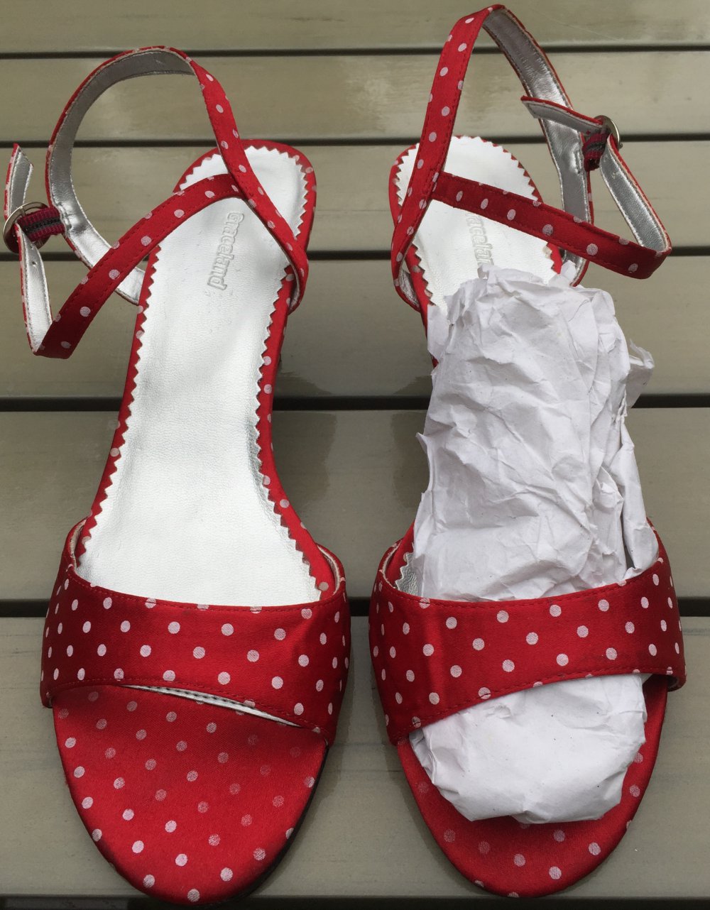 Graceland SANDALETTE Polkadots  rot/weiß Gr. 41