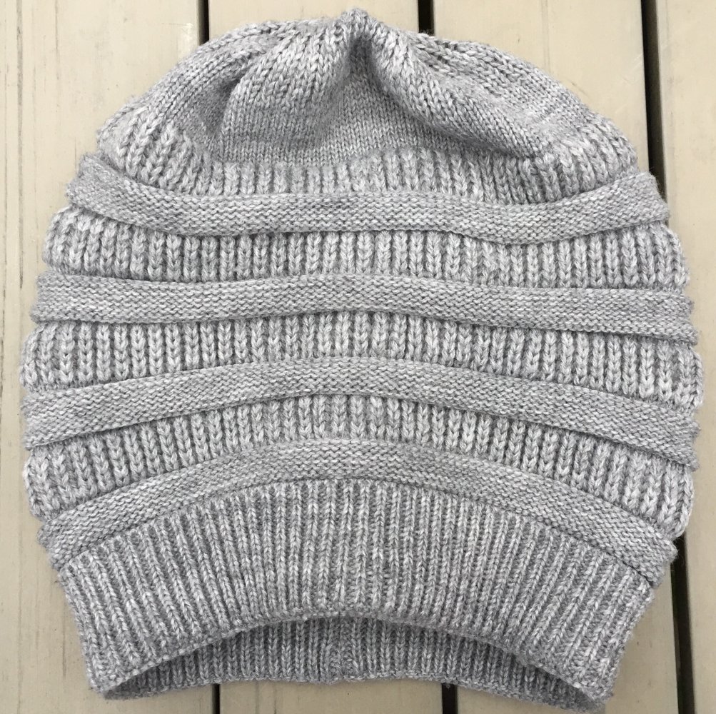 LEFT SIDE BEANIE Mütze Strickmütze grau