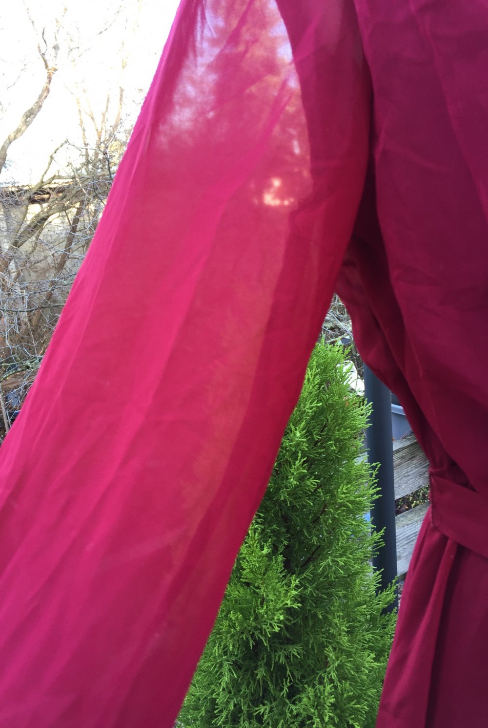 NELLY Chiffon KLEID kirschrot Gr. 40
