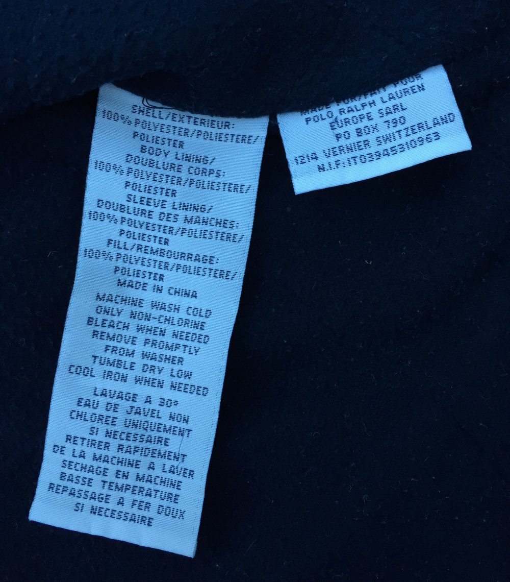 RALPH LAUREN Windbreaker COLLEGE JACKE gefüttert KAPUZE Gr. S
