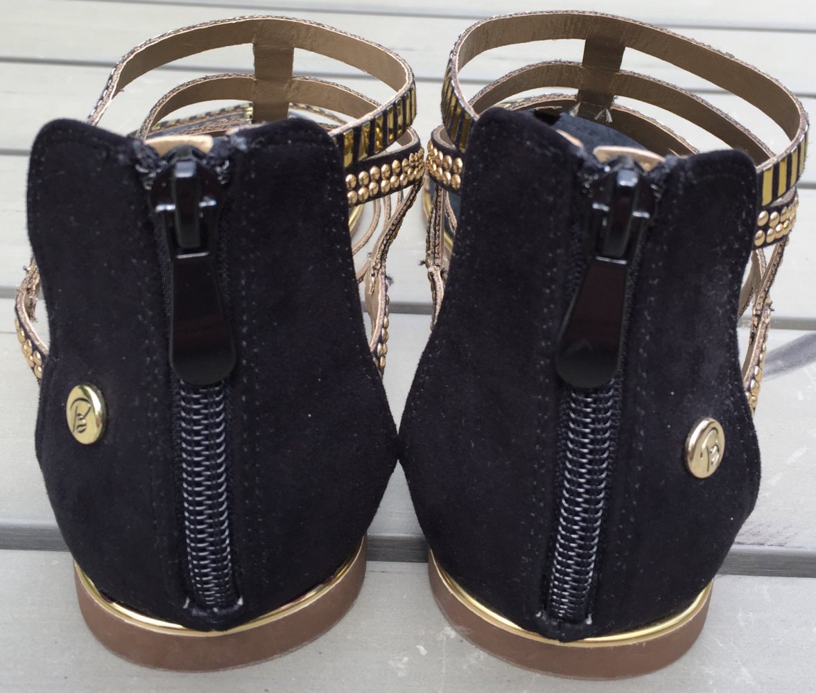 NEU: BLINK SANDALE schwarz/gold Gladiator Gr. 36