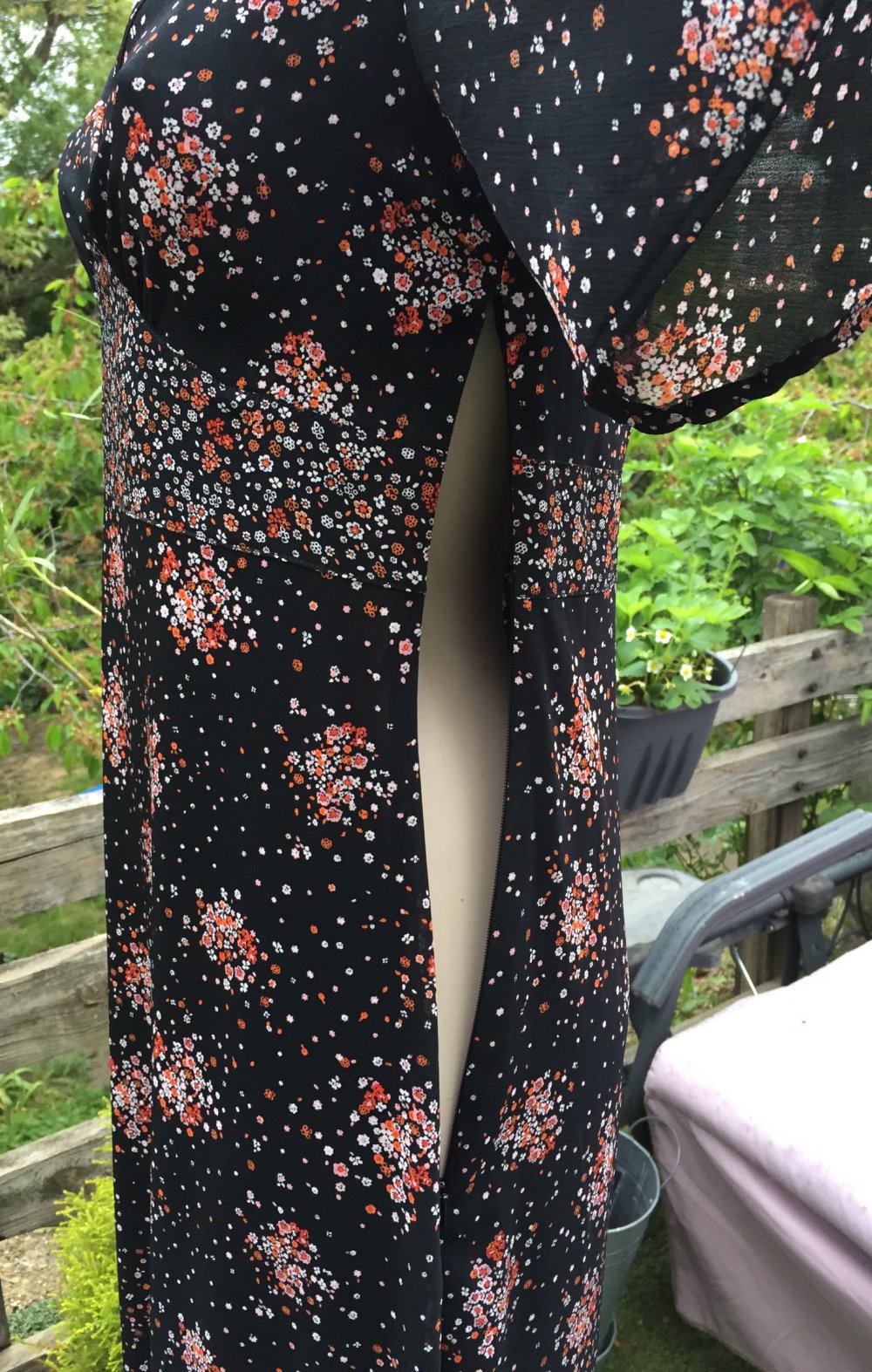 H&M Vintage KLEID Empire MILLE FLEUR Gr. 38