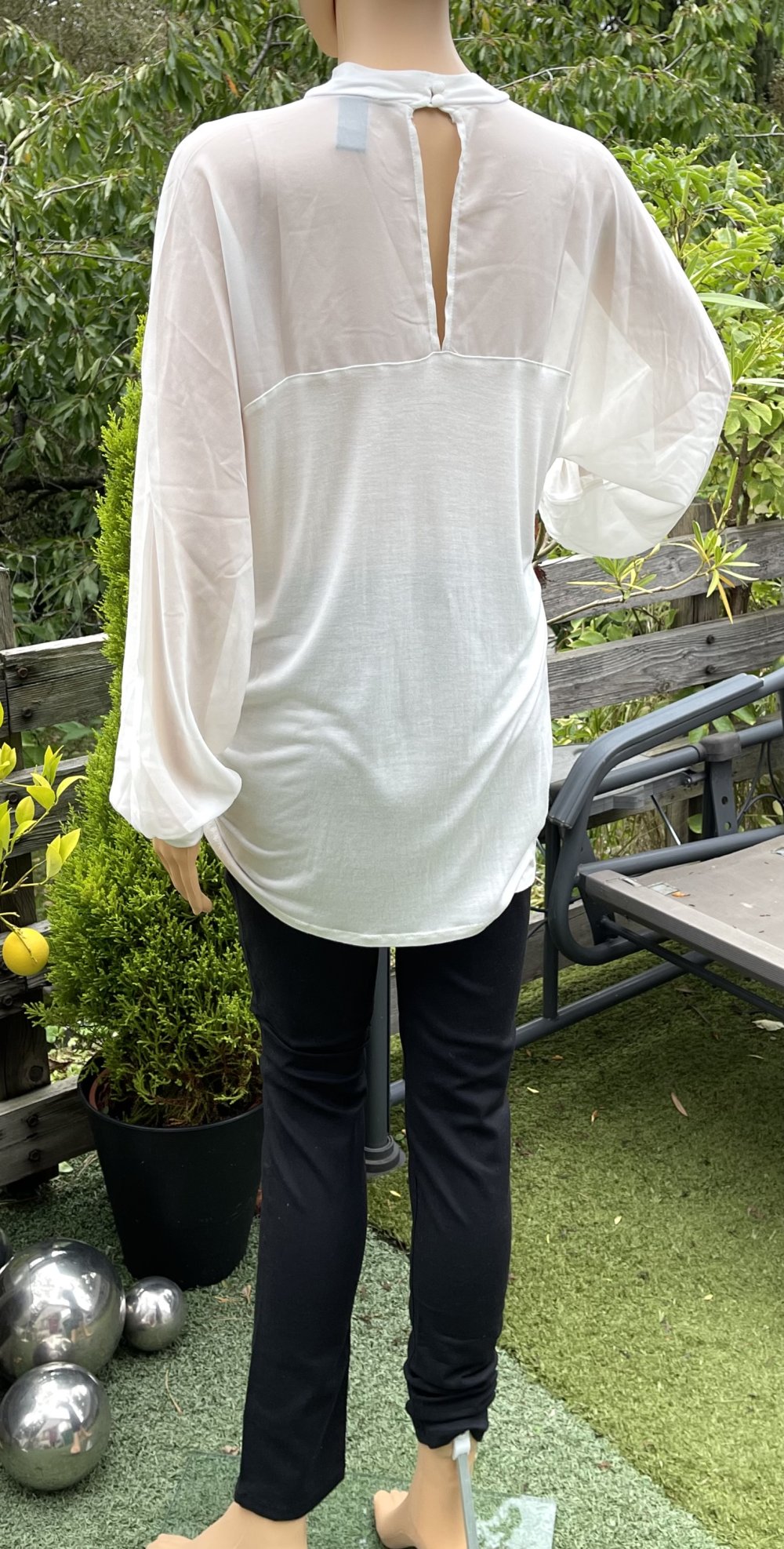 H&M Blusenshirt CHIFFON Schluse Gr. M