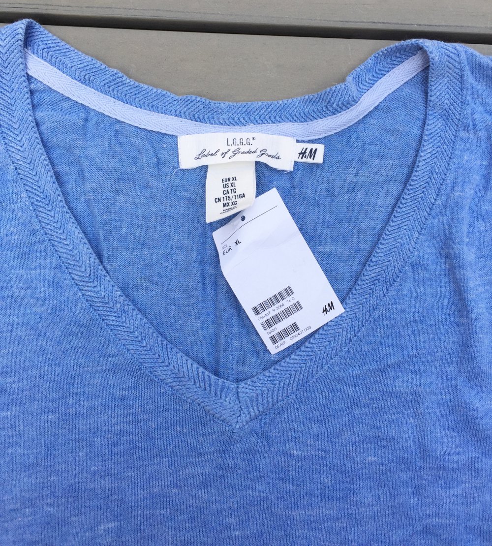 NEU: H&M Feinstrick PULLOVER V-Ausschnitt Gr. XL