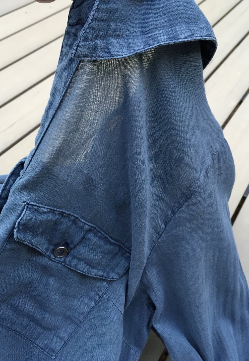 VILA Hemdbluse BLUSE petrol Gr. M