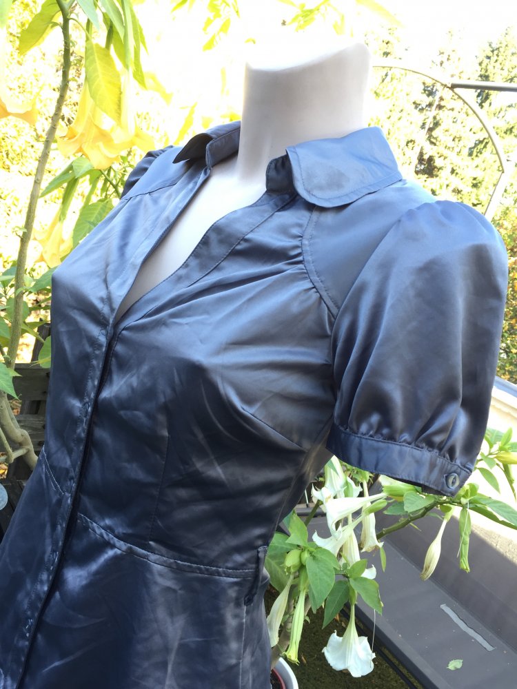 H&M Satin BLUSE 40er Jahre Look Gr. 34