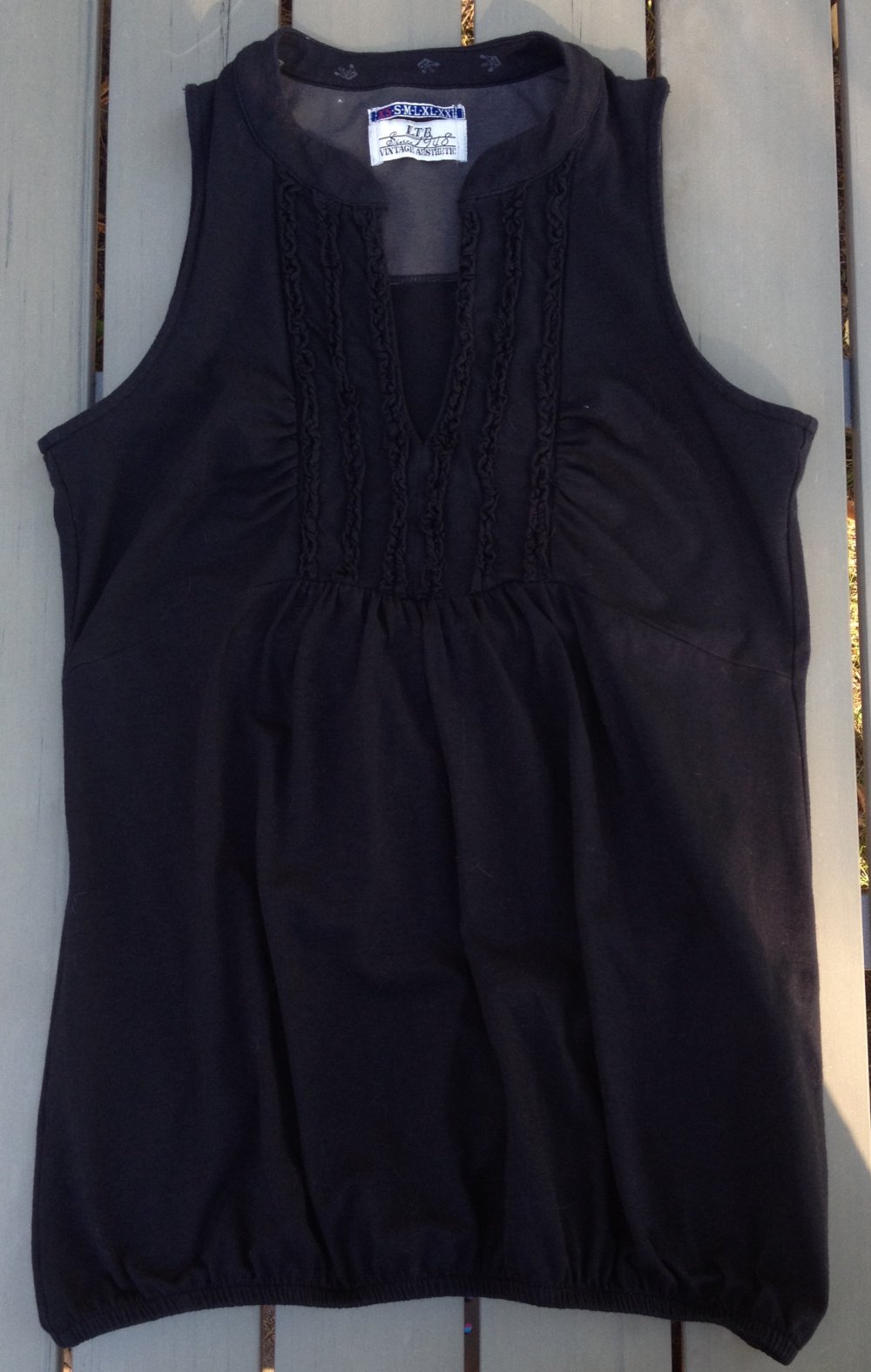 LTB Shirt TOP Blusenshirt schwarz Gr. XS