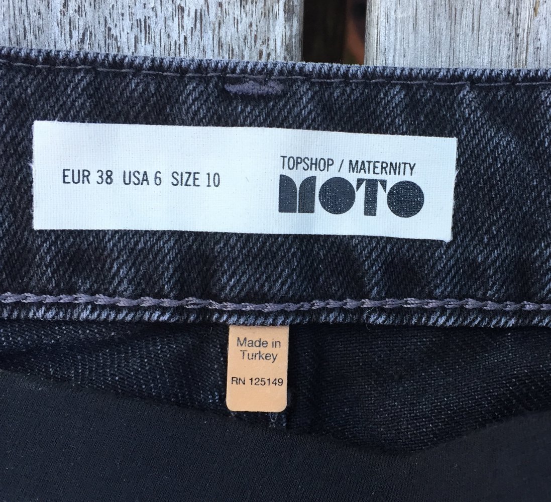 TOPSHOP Mom JEANS SHORTS Maternity Gr. 38