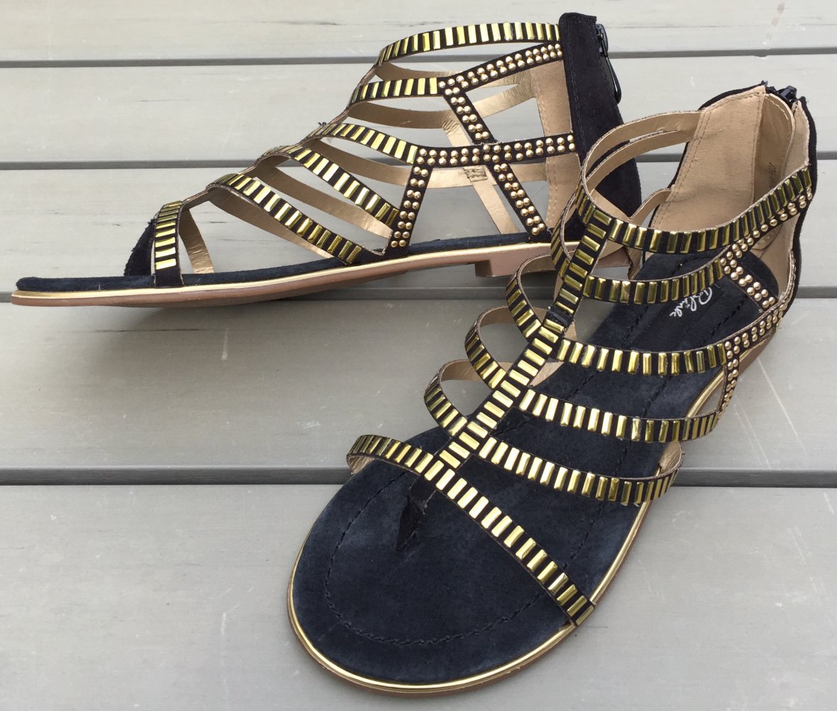 NEU: BLINK SANDALE schwarz/gold Gladiator Gr. 36
