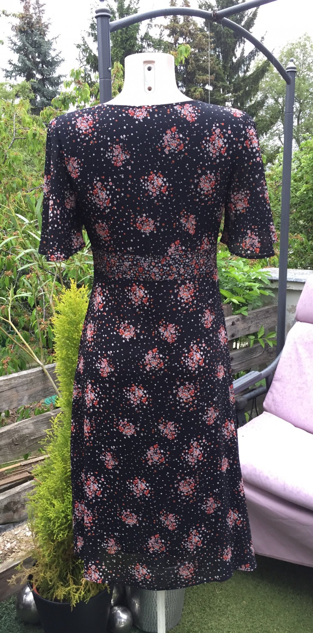 H&M Vintage KLEID Empire MILLE FLEUR Gr. 38