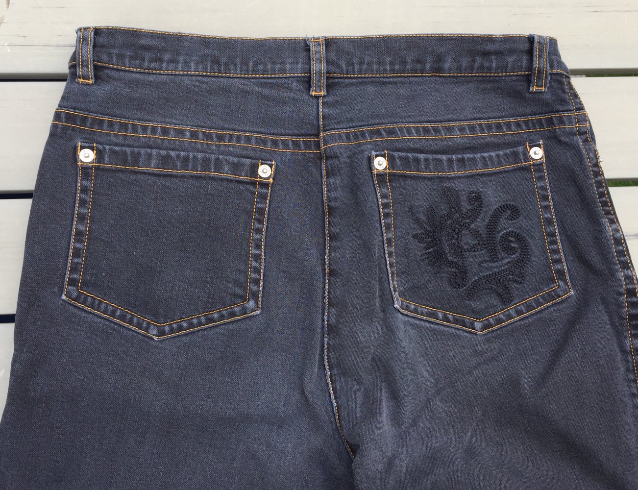 MADELEINE Jeans grau/schwarz Gr. 40