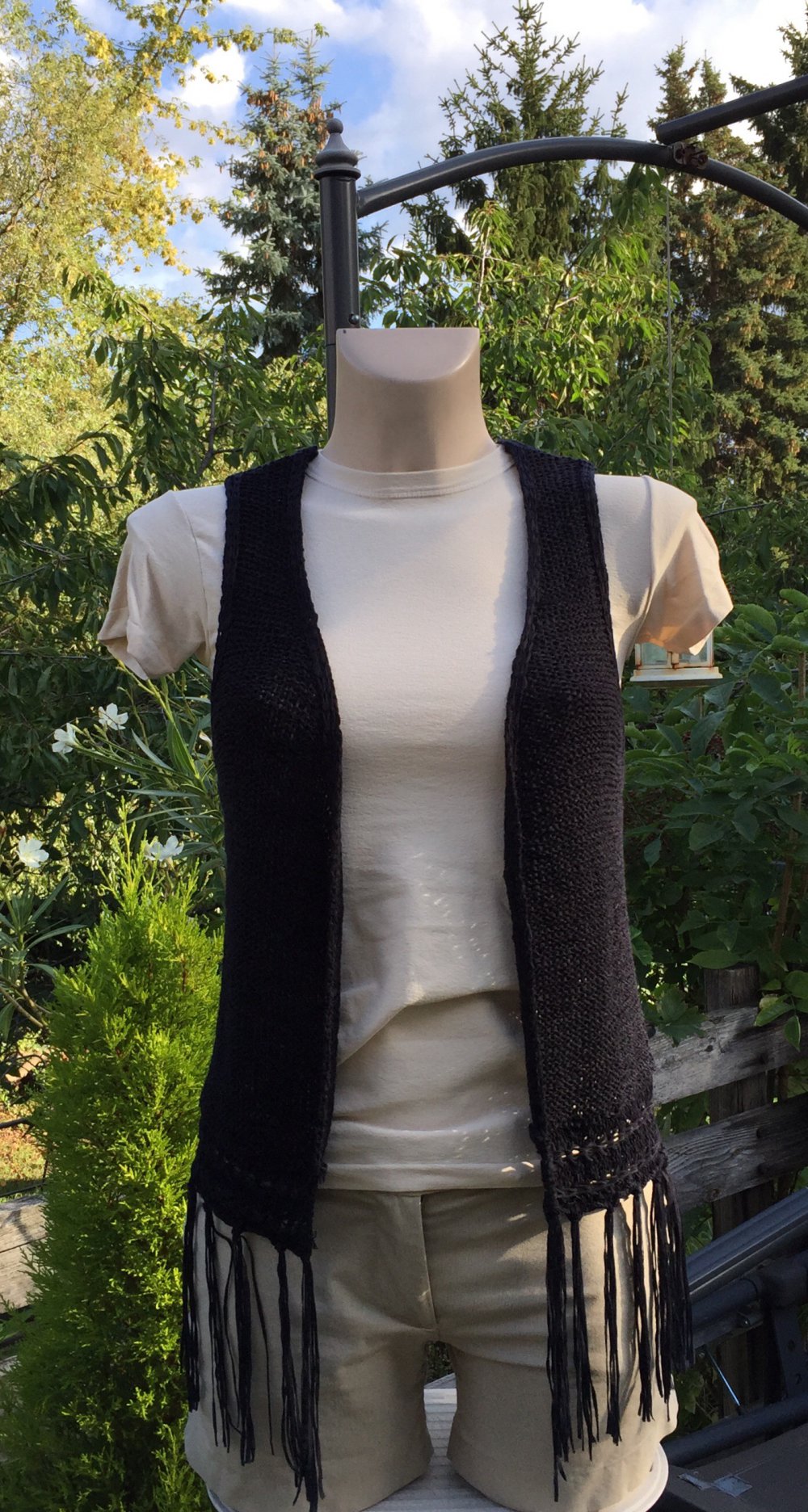 RUT&CIRCLE Weste Fransenweste Strickweste