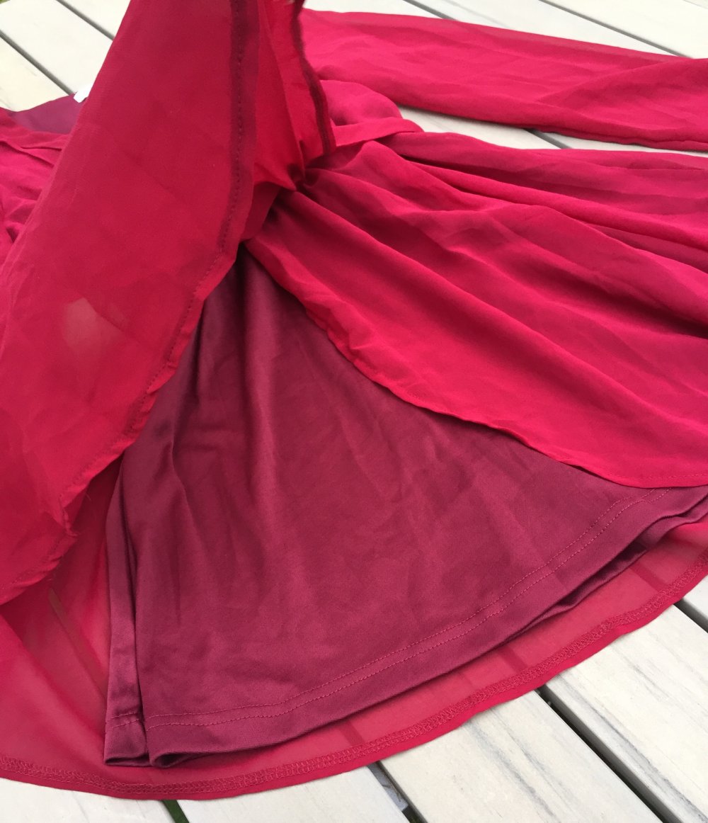 NELLY Chiffon KLEID kirschrot Gr. 40