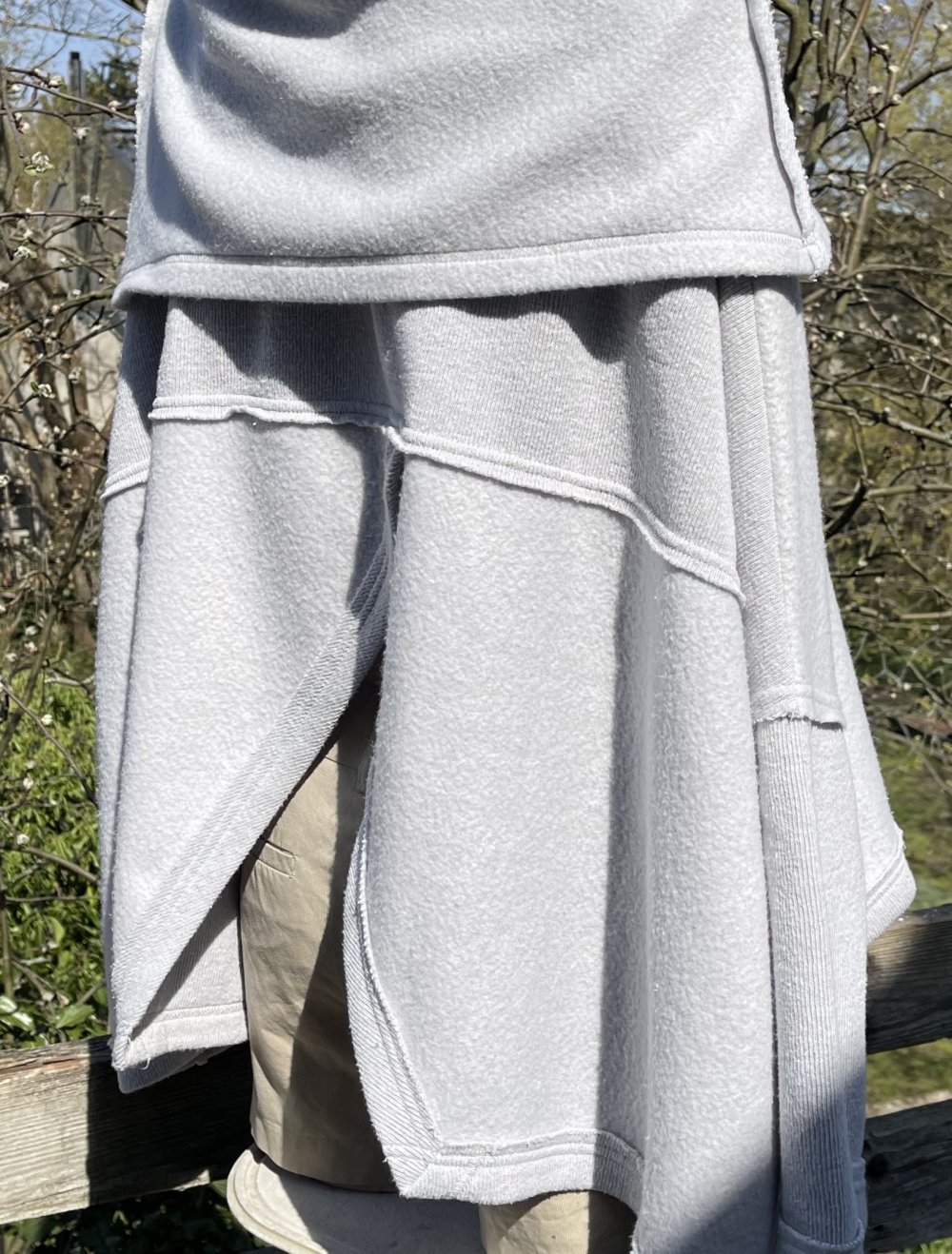 FREE PEOPLE Cape PULLI grau INSIDE OUT Gr. S