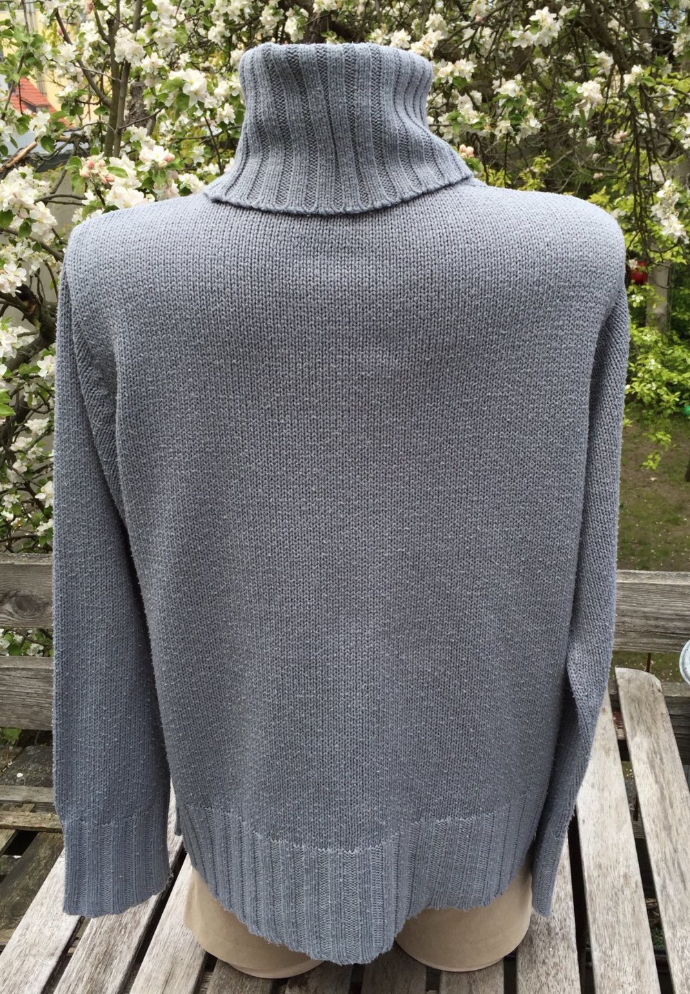 ROLLKRAGEN PULLOVER grau Gr. L