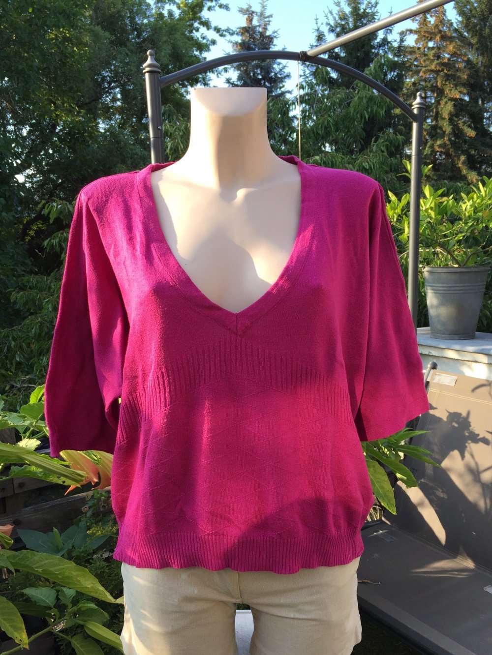 VERO MODA Feinstrick PULLI fuchsia Gr. XL