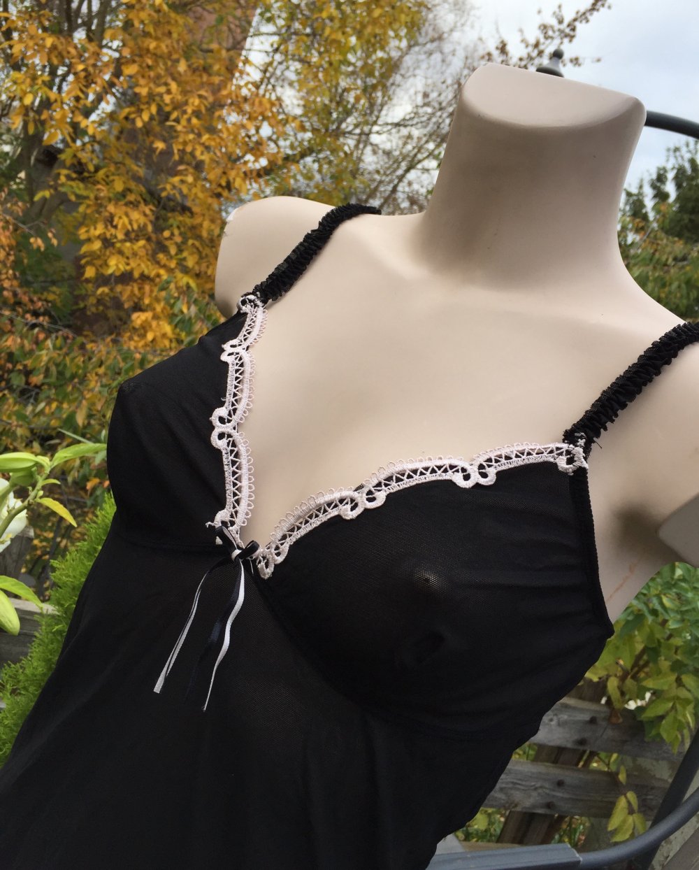 Negligé Nachthemd Mesh