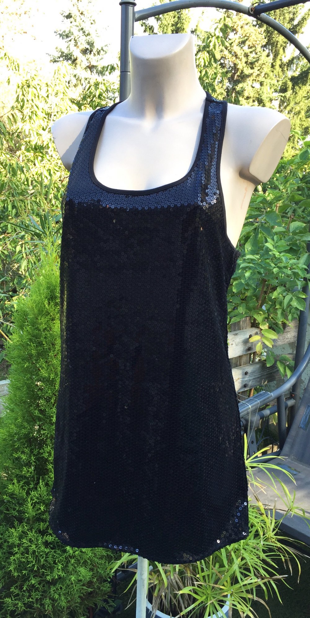 IRON Pailletten Longtop ULTRAMINI KLEID Gr. L (wie M)