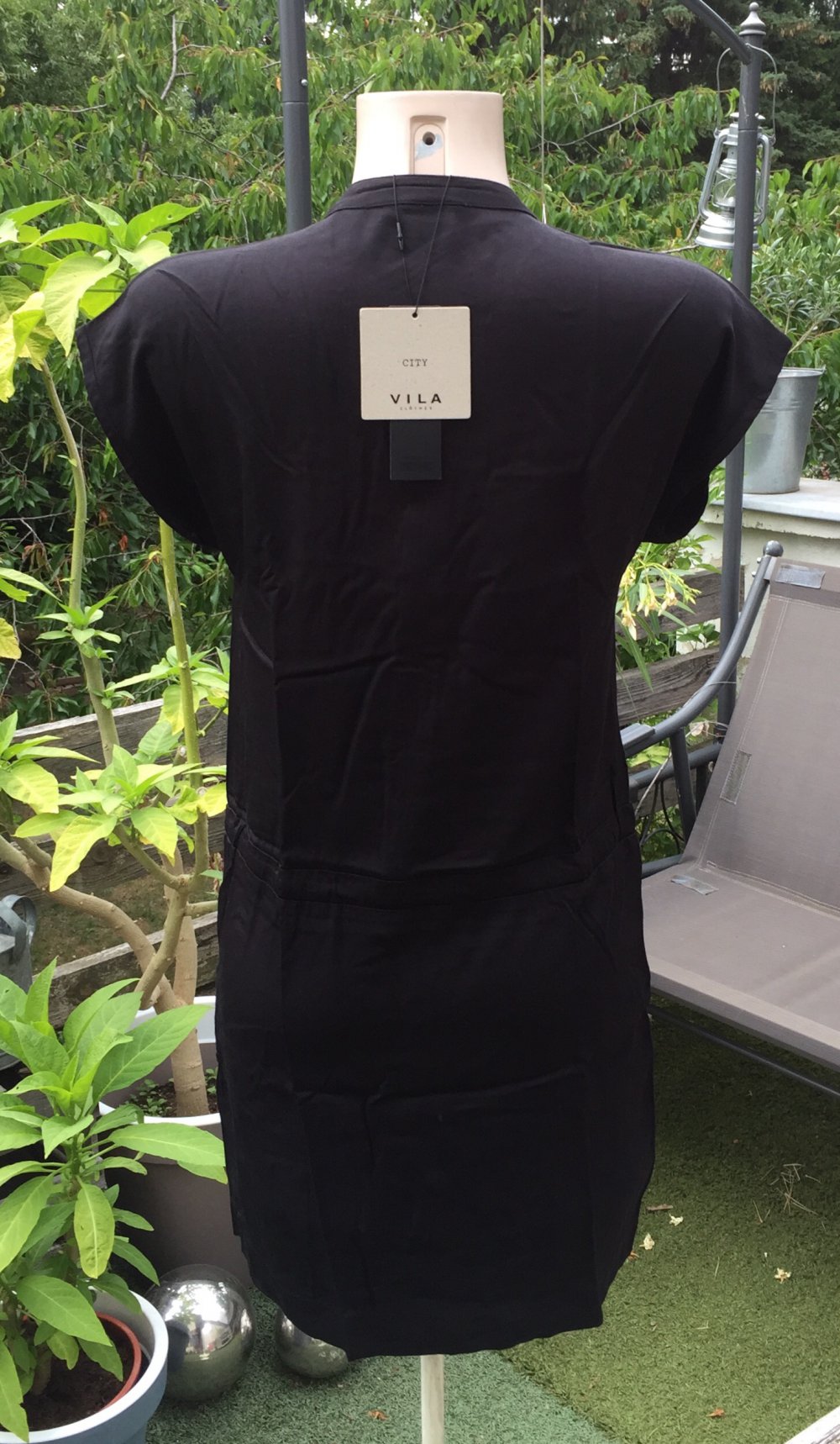VILA Tunika KLEID schwarz Gr. XS