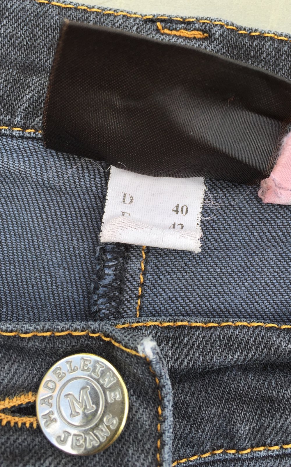 MADELEINE Jeans grau/schwarz Gr. 40