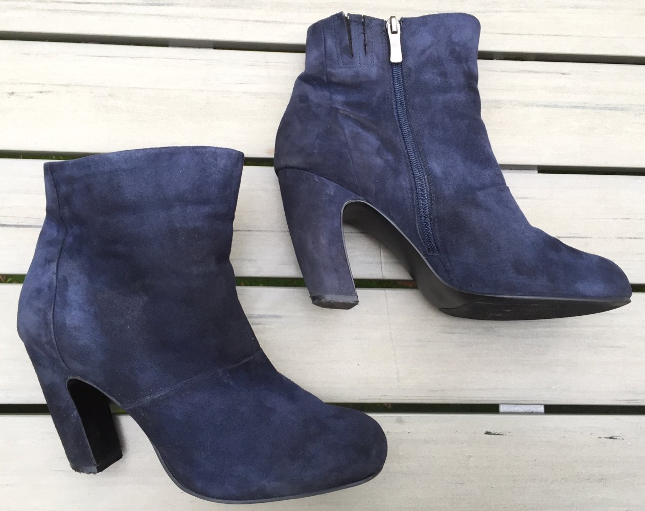 5th AVENUE Rauhleder STIEFELETTE nachtblau Gr. 40