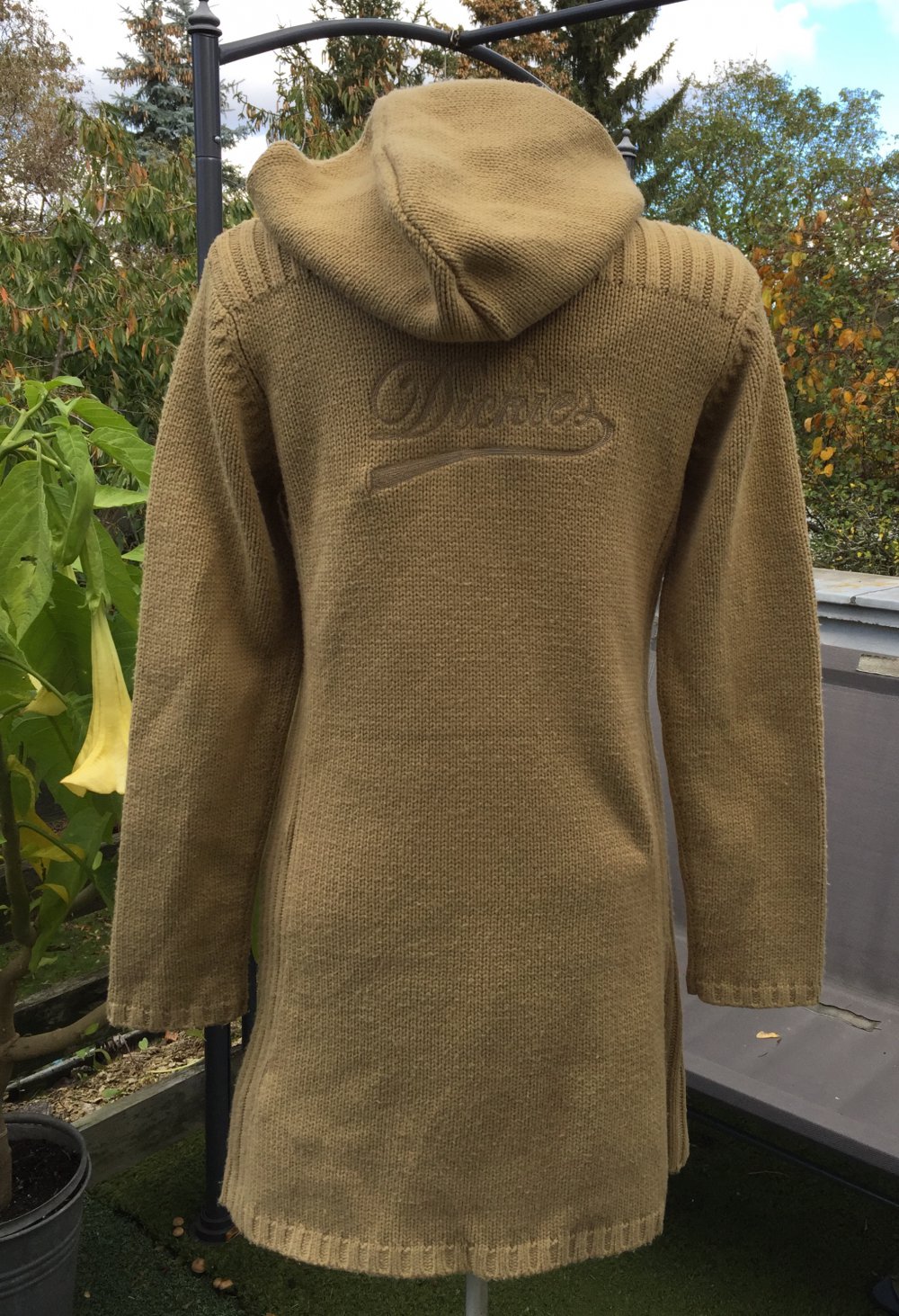 DICKIES Long Cardigan STRICKMANTEL Übergangsjacke Gr. M